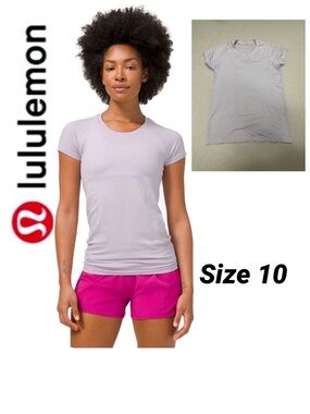 Lululemon Swiftly Tech Short Sleeve 2.0 Lavender Dew Size 10